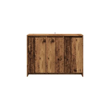 Petit buffet 3 portes 102cm – Modèle Kaola-Marron noisette (1/5)