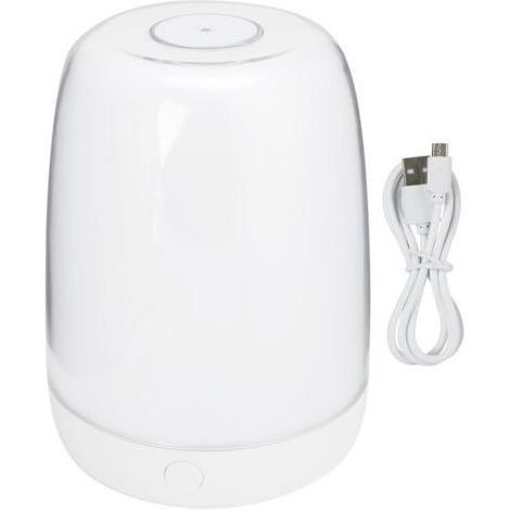 Table tactile blanche chaude colorée LED veilleuse chambre à coucher charge USB gradation lampe de chevet ambiante de sommeil (lumière blanche chaude colorée) (1/3)