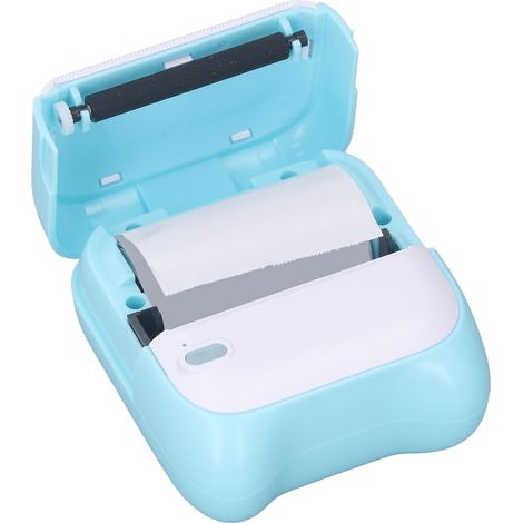 Imprimante thermique de poche avec 5 rouleaux de papier, impression HD sans fil, mini-imprimante et créateur d'autocollants pour l'aide à l'apprentissage et la prise de notes. (1/5)