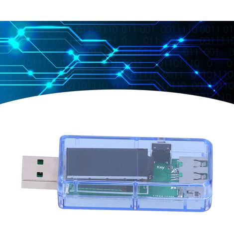 Schnellladeprotokoll-Testgerät für Handy-Ladegeräte, digitales Wattmeter, Amperemeter und Voltmeter, USB-Tester mit transparentem blauem Licht. (1/5)