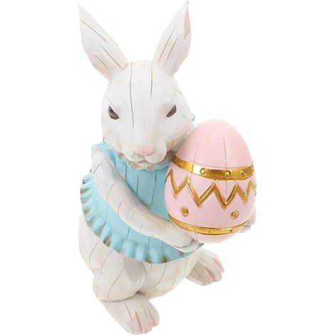 Statue De Lapin Réaliste Résine pour Jardin Figurine Décorative Animal Ornement De Jardin Créatif Et Mignon pour Espace Extérieur (1/5)