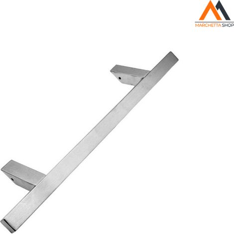 MANIGLIONE QUADRO Q.30 INCLINATO 45° INOX SATINATO L.500 INT