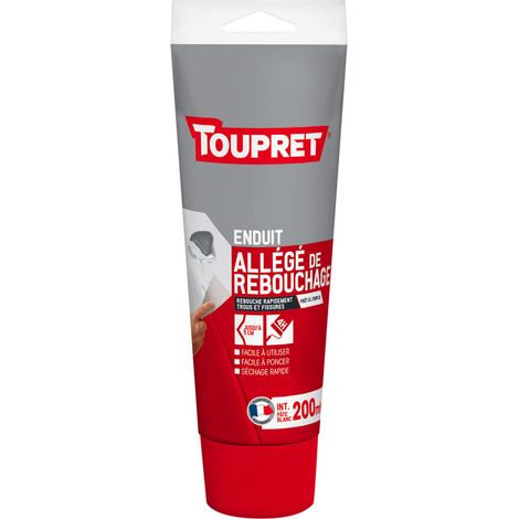 ENDUIT REBOUCHAGE PATE ALLEGE 200ML TUBE TOUPRET BCALTUB