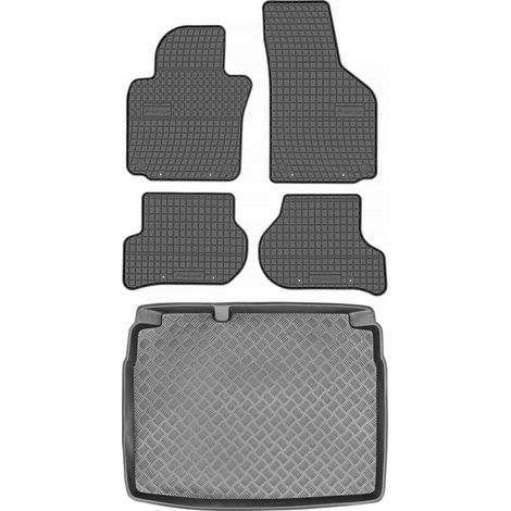 Ensemble de tapis de sol en caoutchouc pour Volkswagen Golf V Hatchback (2003-2009) + tapis de coffre (1/5)