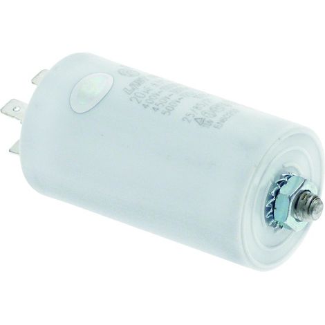 Condensador de servicio capacidad 20µF 450V tolerancia 5% 50/60Hz