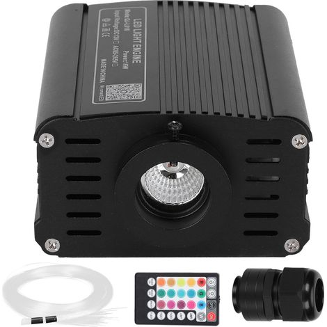 Kit éclairage à fibre optique plafond LED RGBW 16W avec 2m de câble fibre et commande APP (1/5)
