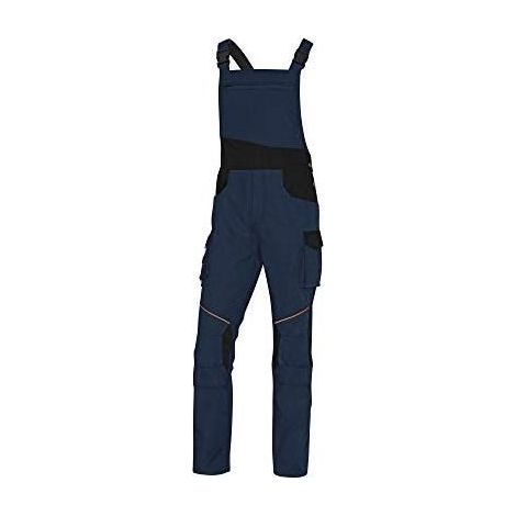 Deltaplus MCSA2MN3X Mach2 Corporate Salopette da lavoro 9 tasche Ripstop 65% poliestere 35% cotone 260 g-m² taglia 3XL colore Blu Navy Nero