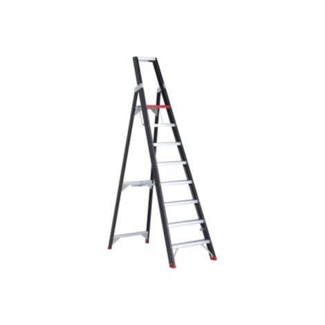 altrex Sicherheits-Stehleiter - einseitig begehbar, 8 Stufen inkl Plattform (1/5)