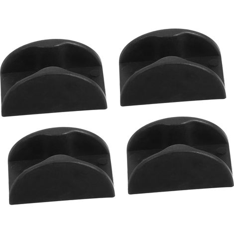 4 pièces guide de sol pour porte coulissante, inox, noir (1/5)