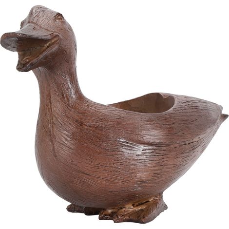 Jardinière en forme de canard résine imperméable décorative pot à fleurs animal pour cour jardin terrasse balcon (1/5)