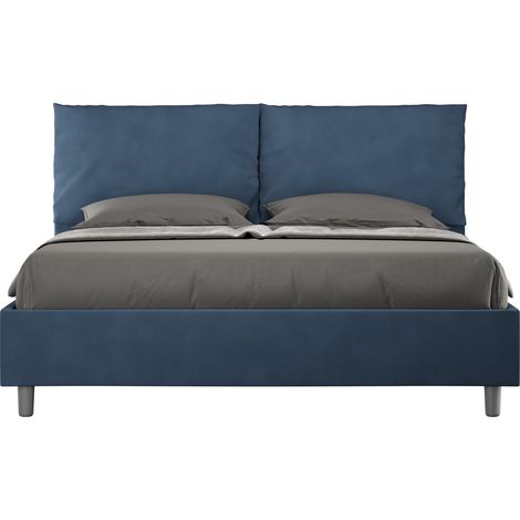 Letto Matrimoniale 160x190 cm Senza Rete Antea Blu (1/5)
