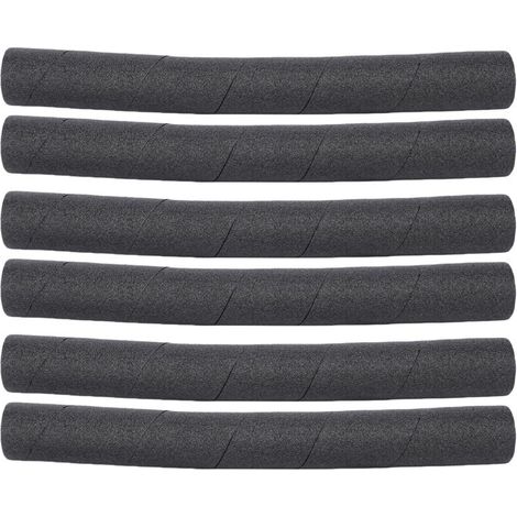 Couvercles de tuyaux en mousse noirs EPE, 6 pièces, Tube d'isolation polyvalent découpable en spirale pour poignée de piscine, Machine d'exercice aquatique (1/5)
