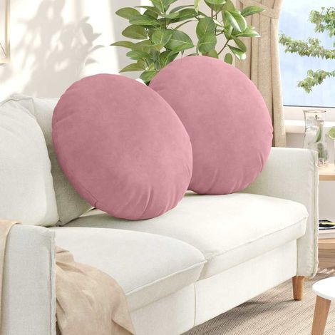 Sitzkissen 2 pcs Rosa Ø60 x 21 cm Samt