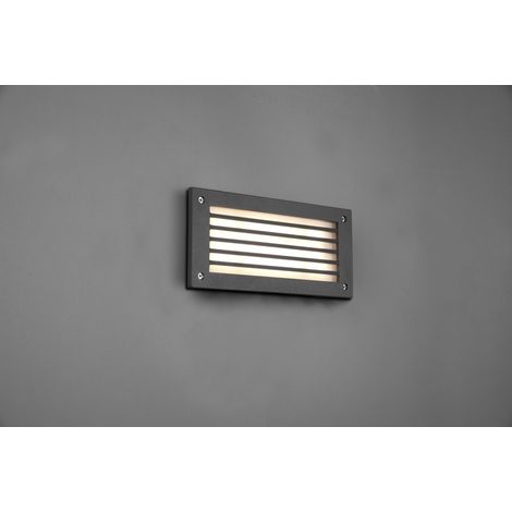 Applique Led da Esterno Incasso a Parete Griglia Antracite Hardey GD Trio (1/4)