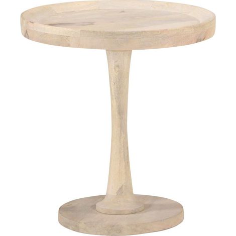 vidaXL Table d'appoint Ø50x55 cm Bois de manguier massif (1/5)
