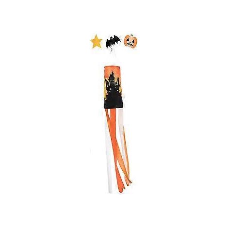 Halloween-Geisterschädel-Windsack-Flagge, gruselige Cartoon-Hängewindsäcke, schaurige Dekoration für Außenbereich, Hof, Terrasse, Gartenweg, Baum (Burg)