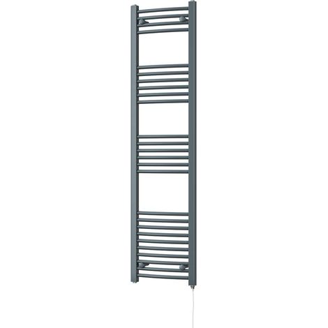 Zennor - Anthracite Electric Towel Rail H1600mm x W400mm Curved 500w Standard (1/3)