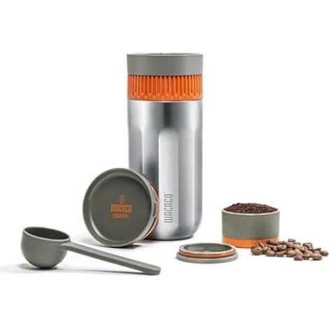 Wacaco Pipamoka Macchina da caffè portatile grigia e arancione