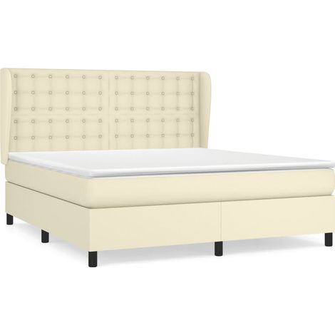 Maison Exclusive - Boxspringbett mit Matratze Creme 180x200 cm Ku