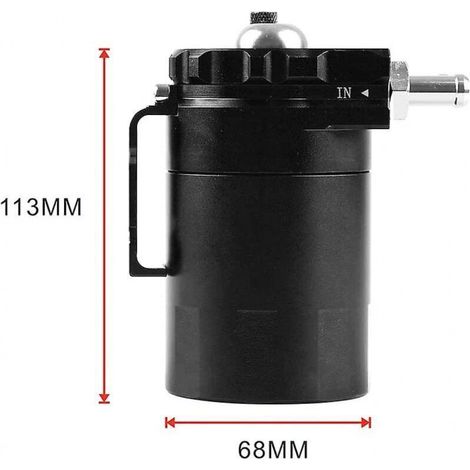 ALLIANDIS1 ensemble de bidons d'huile noirs, Pot d'huile de moteur automobile, accessoires en alliage d'aluminium, réservoir d'huile de 300ml (1/3)