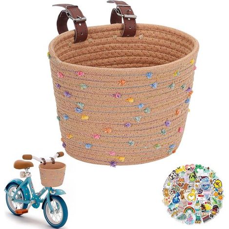Cesta ajustable para bicicleta，bolsa para manillar de patinete，bonita cesta para manillar de bicicleta，adolescentes y adultos jóvenes (1/5)