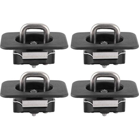 Ancre D'arrimage de Remorque, Anneaux en D de Remorque, Attaches et Ancres de Camion avec 'arrimage en Plastique + Acier Inoxydable pour (1/4)