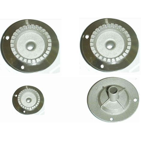 BRUCIATORI PER CUCINA GAS BOMPANI BOREAL 4 PZ IN ALLUMINIO 2 GRANDI  COD B 0428 (1/2)