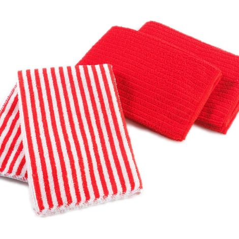 Lot de 3 Torchons Microfibre "Cuistot" 40cm Rouge (1/3)