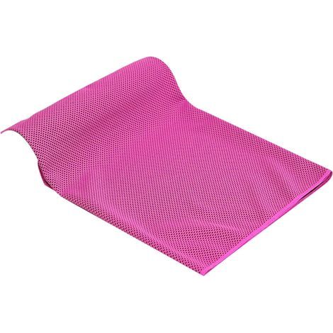 Leichtes, weiches, atmungsaktives Kühlhandtuch für Yoga, Sport, Laufen, Fitnessstudio, rot/rosa, 30 x 80 cm (1/5)