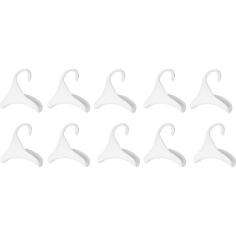 10 Crochets de Sac Blancs Robustes Polyvalents Légers pour Penderie Porte-Manteaux Placard Dressing (1/5)