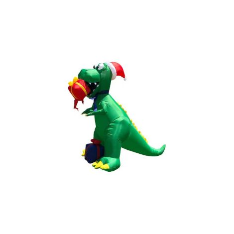 Décoration gonflable dinosaure pour Noël, hauteur 6 pieds, ornement extérieur pour jardin durant les fêtes, accessoire déco - pour Noël