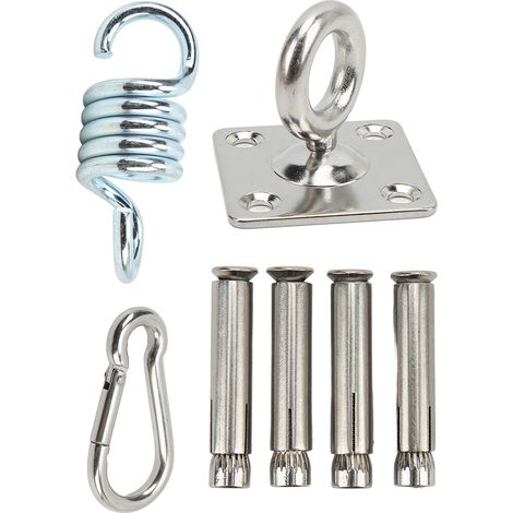 Kit de suspension pour hamac, durable et résistant à l'usure, en acier inoxydable, fixations solides, matériel pratique et facile à utiliser à la maison (1/5)