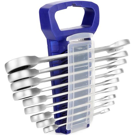 Jeu de 9 clés à cliquet double usage, outil multifonction à 72 dents