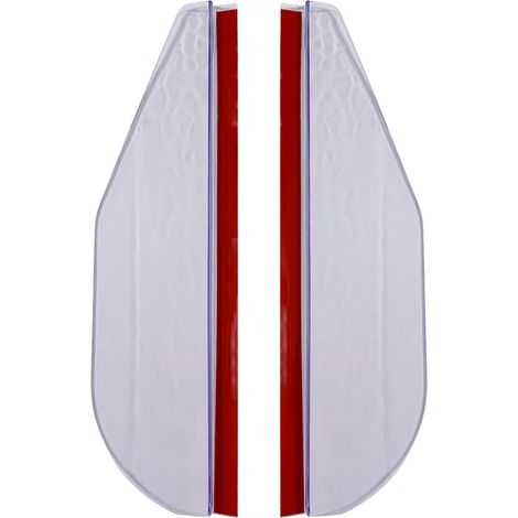 (2 pièces blanches) 2 pare-soleil en fibre de carbone pour rétroviseur de voiture, protection anti-pluie, vision claire, compatibles avec les accessoires de rétroviseurs de voiture. (1/5)
