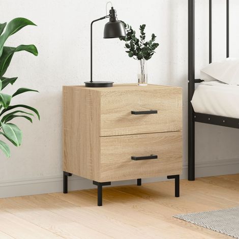 Table de chevet Table d'appoint Table de nuit chêne sonoma 40x35x47,5 cm bois d’ingénierie 74056 (1/5)