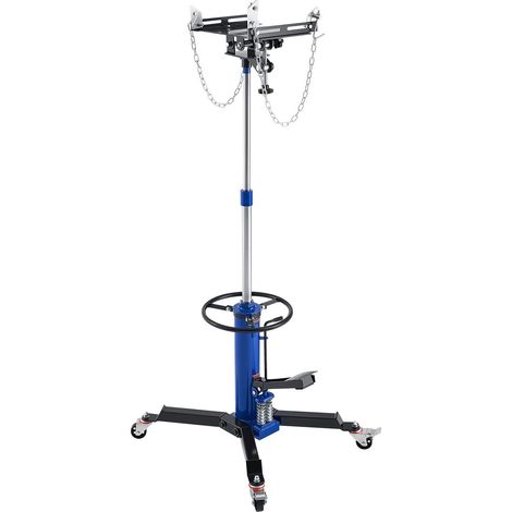 Cric de transmission hydraulique 600 kg, chandelle télescopique avec pédale, double vérin, hauteur 88-176 cm, pour garage et atelier (1/5)