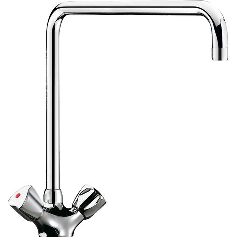 Delabie MBatt. 1-Lochbrg. 45l/min, Schwenkausl. L300, Bediengriffe