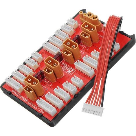 La Carte de Charge parallèle XT30 XT60 Prend en Charge 4 Batteries 2-8S Lipo Batterie (1/5)