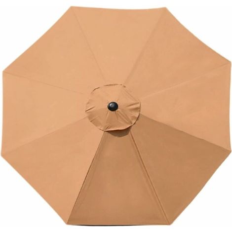 Ombrellone di ricambio con 8 stecche per giardino, patio, cortile, spiaggia, piscina, mercato (solo baldacchino), cachi (1/5)
