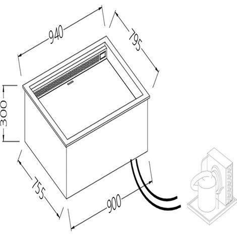 Option: bac réfrigéré encastrable intégré  ventilé - Diamond