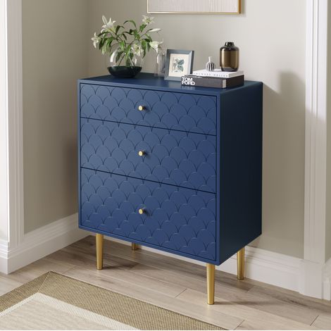 MEUBLIV Aparador 140x38x75 cm blanco – 4 puertas, almacenamiento modular, estilo moderno (1/5)
