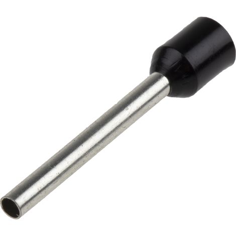 Embout à sertir 1.5mm², Noir, longueur 18mm (1/4)