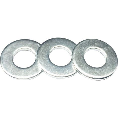SHINING HOUSE flach M6 mm, flache Dichtung aus verzinktem Eisen, runde Metalldichtung, Unterlegscheiben-Außendurchmesser 13 mm, Unterlegscheibenstärke 1,5 mm, 500 Stück (1/4)