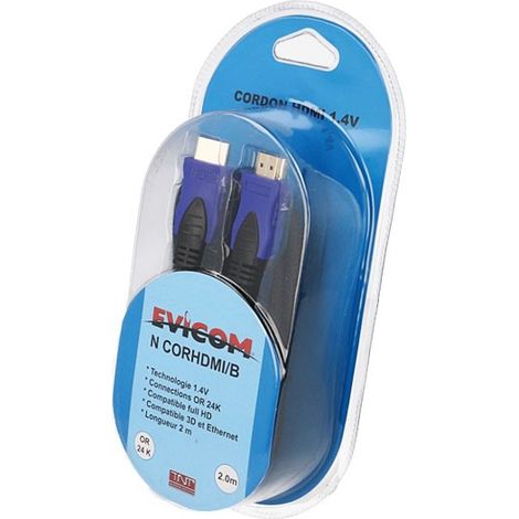 cordon hdmi mâle/mâle de 2 mètres (1/2)
