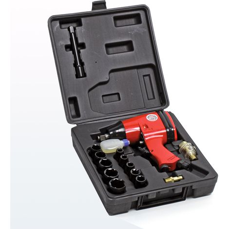 Druckluft Schlagschrauber 1/2 Zoll 16 teilig Set Handschlagschrauber mit Koffer (1/5)