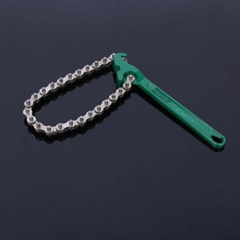 Clé à Chaîne pour Courroie à Cliquet Robuste avec Connexion Forte épaississant Filtre à Huile Antidérapant Clé à Chaîne pour Tuyaux Outils pour Voitures Camions équipement Mécanique 12 pouces ( (1/4)