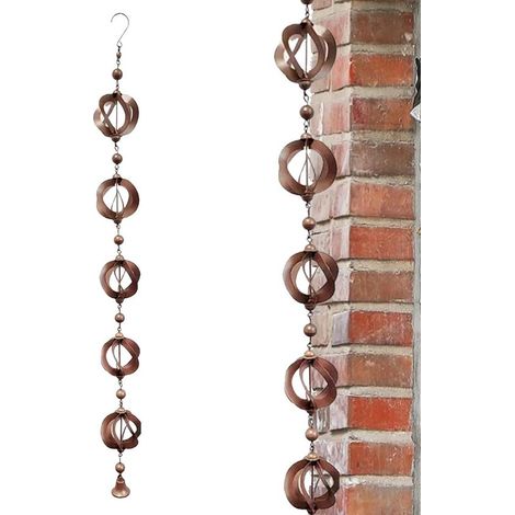 Regenrinne mit Perlen Dekorativer Wasserablauf für Dachrinnen, flexibler Außenauffangbehälter (1/5)