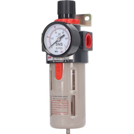 Wiederverwendbarer G1/2 1,0 MPa pneumatischer Luftfilter mit maximaler Druckeinstellung und Öl-Wasser-Abscheider-Manometer-Set (1/5)