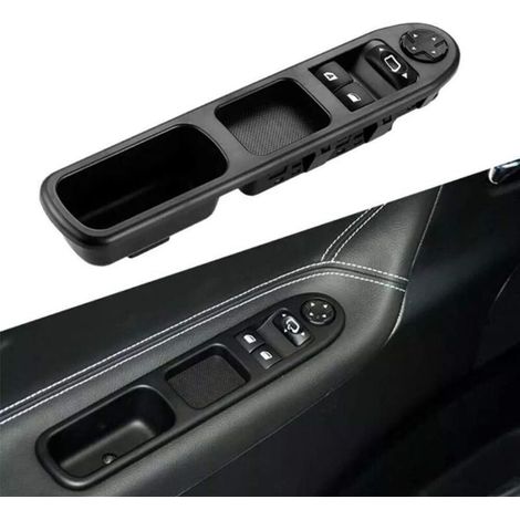 Levé Vitre Avant Gauche Drive CÔTÉ Vitre Électrique Interrupteur Principal 6554.QC, Interrupteur de Lève-Vitre Compatible pour Peugeot 207