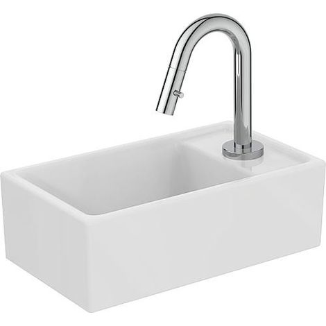 Ideal Standard Tempo ensemble de lave-mains céramique 37x21cm trou de robinetterie à droite blanc (1/3)